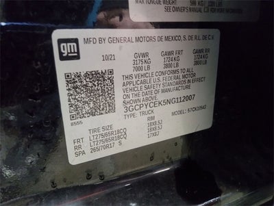 2022 Chevrolet Silverado 1500 LTD Custom Trail Boss