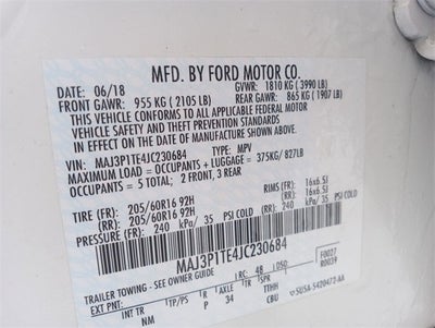 2018 Ford EcoSport SE