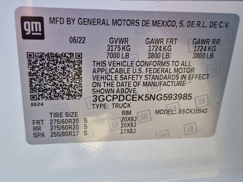 2022 Chevrolet Silverado 1500 Custom Trail Boss