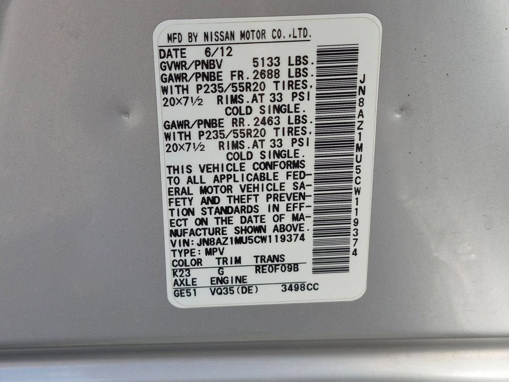 2012 Nissan Murano LE