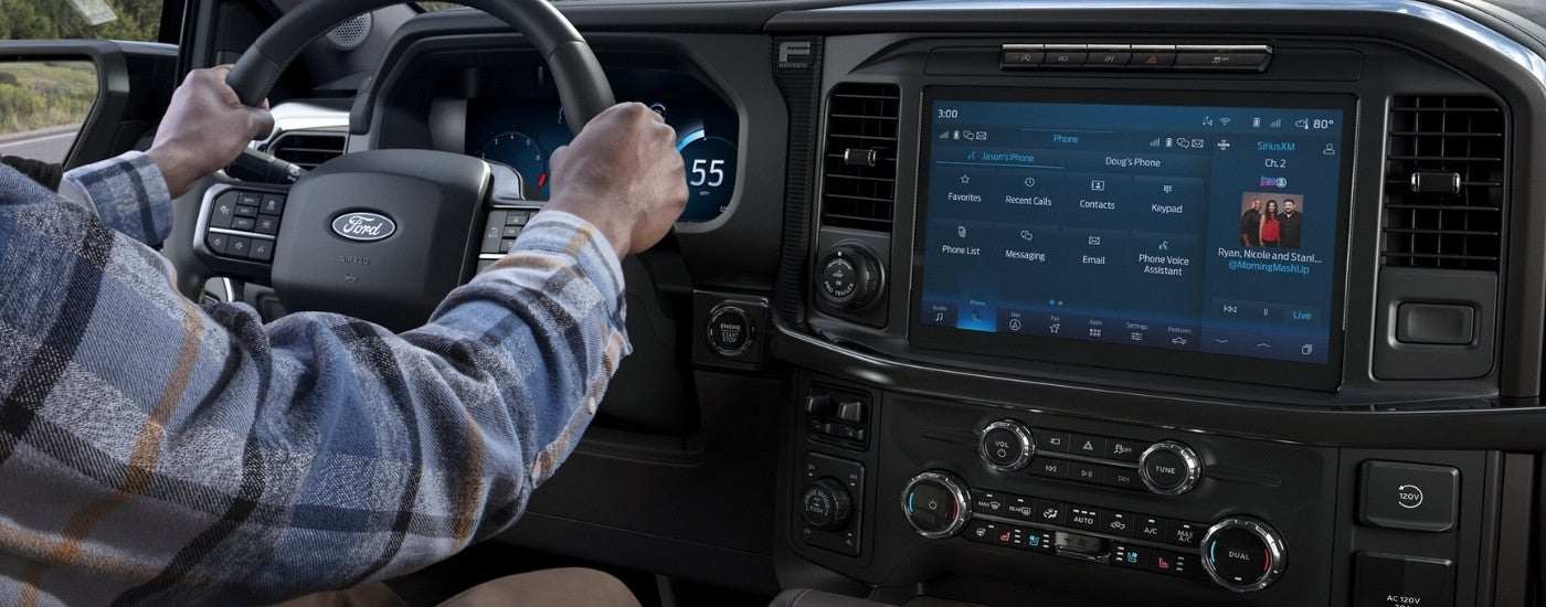 Infotainment screen in a 2025 Ford F-150